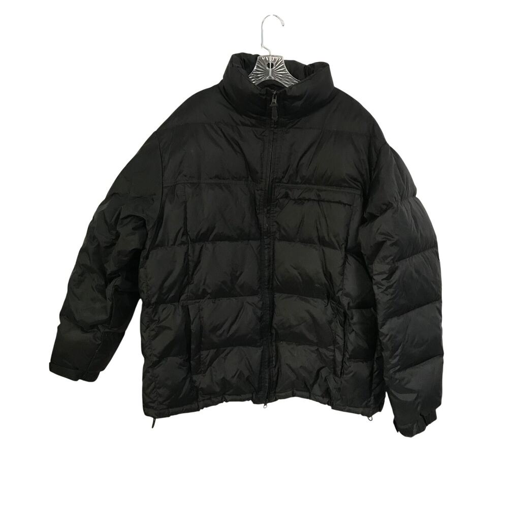 Polar Edge Down Puffer Jacket Size XL Mens Black Winter Coat Quilted Full Zip